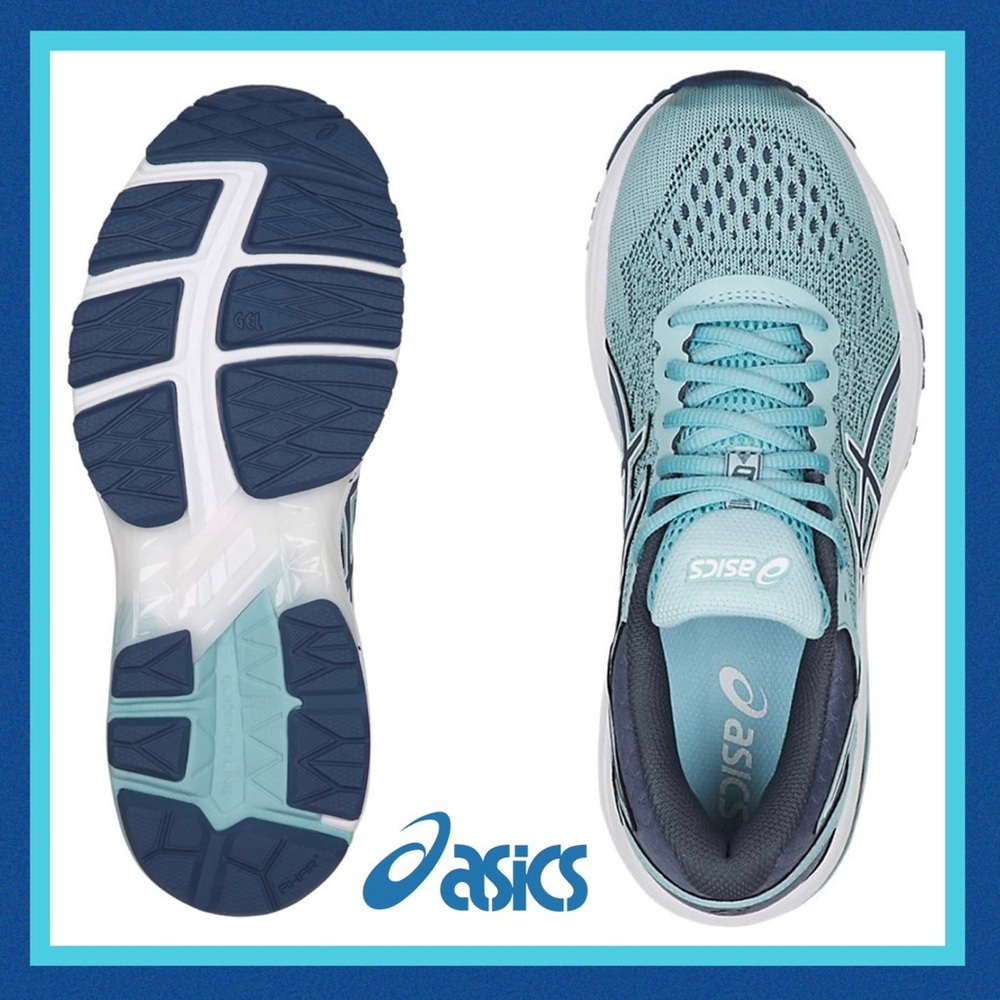 NIB ASICS Women's GT-1000 6 Running Shoe, Porcelain Blue/Smoke Blue/White Size 9 - Picture 2 of 6